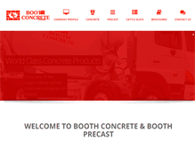 Tablet Screenshot of boothconcrete.com